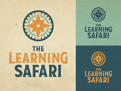 The Learning Safari blue branding compass education learning logo preschool safari school yello