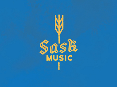 SaskMusic blue graphic music prairie saskatchewan shirt wheat yellow