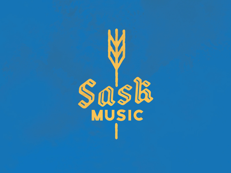 SaskMusic blue yellow prairie music saskatchewan wheat graphic shirt