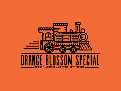 Orange Blossom Special black booze line liquor locomotive orange rye spirits train