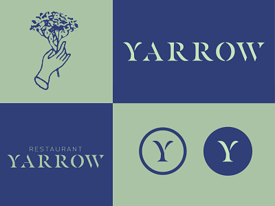 Yarrow alberta blue brand branding edmonton food identity logo restaurant yarrow