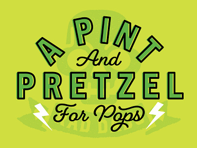 Pint & Pretzel beer branding event poster poster art pretzel type