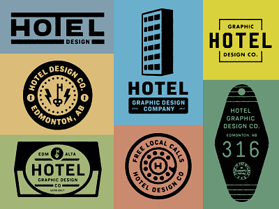 Hotel Brand black brand branding design edmonton icon identity logo vector