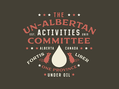 The Un-Albertan Activities Committee alberta black brand branding calgary edmonton logo red