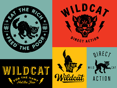 Wildcat alberta black brand branding cat design identity illustration logo red wildcat yellow
