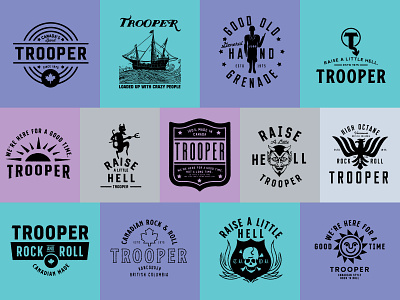 TROOPER brand branding canada design edmonton identity logo merch design music rock n roll