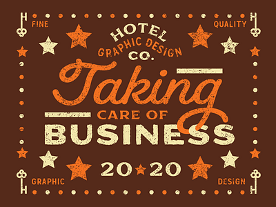 Taking Care of Business brown business design graphic design pattern typography