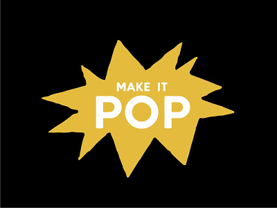 Buzzwords: Make it Pop black brand branding design icon identity logo mark vector yellow