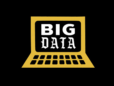 Buzzwords: Big Data big data black brand branding computer design identity laptop logo yellow