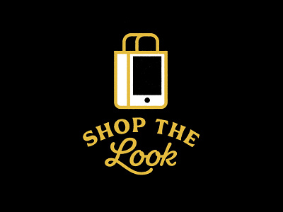 Buzzwords: Shop the Look bag black brand branding design identity illustration logo phone shop vector