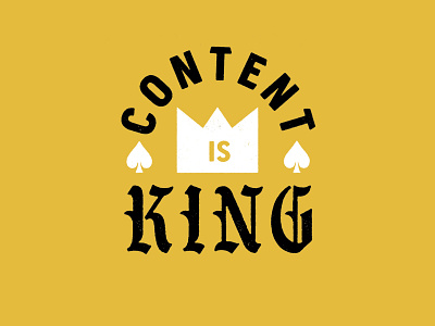 Buzzwords: Content is King black branding buzzwords crown identity king logo vector yellow