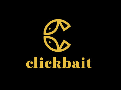 Buzzwords: Clickbait brand branding catch clickbait design fish identity logo marketing vector