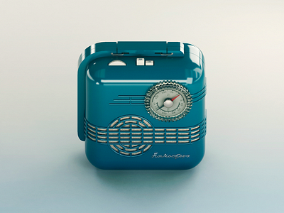 Soviet retro transistor radio 3d 3dmodeling graphic design icon modeling render vizualization