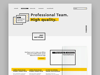 Translation Agency landing page + logo