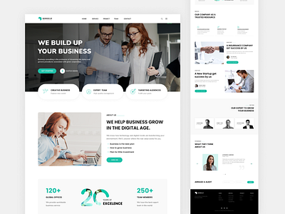 BUSINESS UP - Business Landing Page business corporate creative landing page landing page design product design template theme ui design uiux design ux ux design web design web page website website design