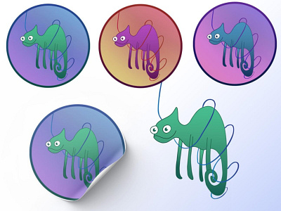 Cute Chameleon Stickers