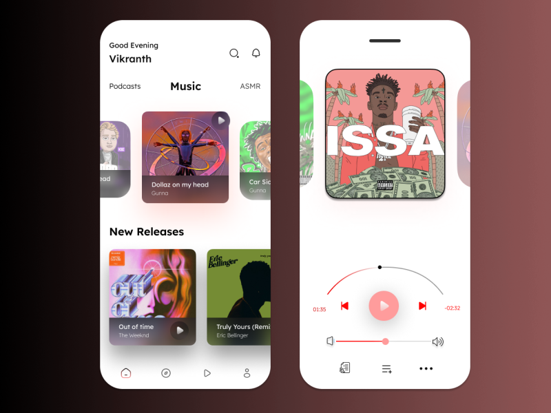 MuSic App by Vikranth Reddy K on Dribbble