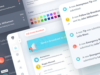 Dashboard Components V2 app branding broadcast cards community dashboard design icon illustration interaction modules safety security sketch tip ui ux vector web