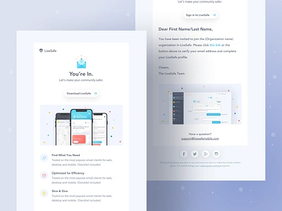Email Templates app branding community design email email design email marketing email template mobile safety security sketch ui ux