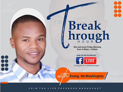 Breakthrough Hour with Evang. E.A. McWashington. Liberia graphic design