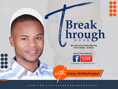 Breakthrough Hour with Evang. E.A. McWashington. Liberia graphic design