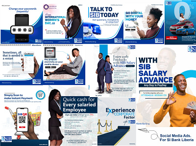 Social Media Ads. for SI Bank Liberia branding graphic design logo