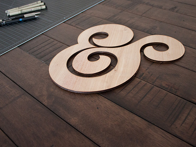 & :: ampersand cut amp handlettering lasercut lettering type typeography woodcut