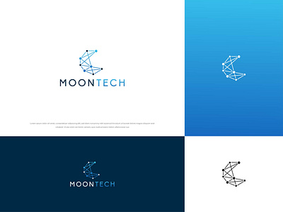 Moontech brand identity branding classic creative design graphic design illustration logo ui vector