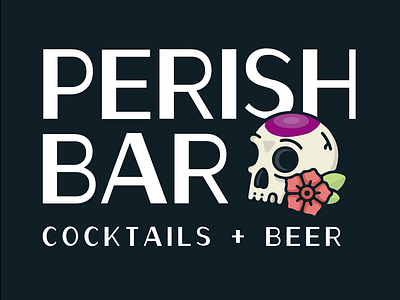 Perish Bar Logo bar branding logo vintage