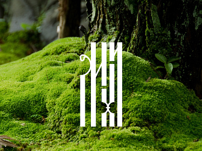 Logo for "Mosses" band design ligature logo slavic script