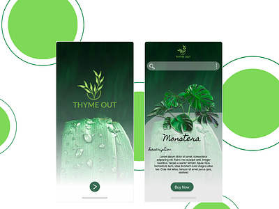 Welcome Page/ Home graphic design mobile app plant app plant seller app ui