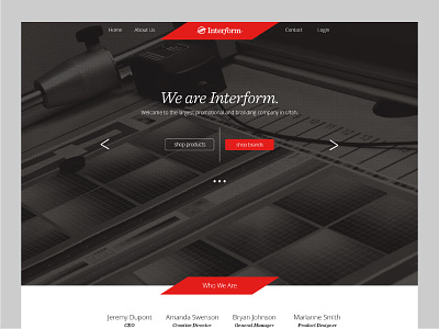 Interform Website branding layout web design