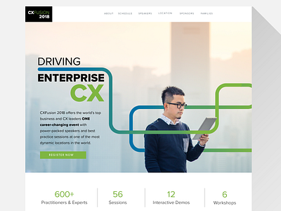 CXFusion branding event signage web design