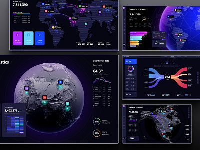 Orion UI kit - Charts templates & data visualisation app chart dashboard desktop figma future infographic infographics map planet presentation statistic template visualisation