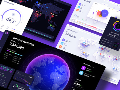 Orion UI kit - Charts templates & infographics in Figma analytic bigdata chart dashboard dataviz desktop desktop application figma infographic map planet service statistic template ui web widget world