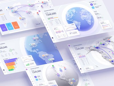 Datavisualization kit for dashboards and presentation 360 components dashboad dashboard dataviz desktop future infographic location map mapping maps mobile planet presentation product saas saas app template world