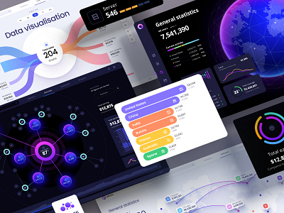 Clean & Minimal Dashboard UI Kit Widgets analytic application components dashboard dataviz design library design system desktop infographic mobile no code orion prediction presentation presentation design product statistics web design