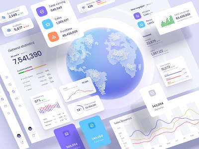 Templates for demonstration of analytics on map and planet