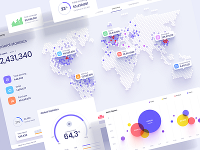 Ready-made data visualization templates for dashboards app cloud dashboard data dataviz desk develop global infographic location map pitch planet presentation ready made saas service statistic technology template