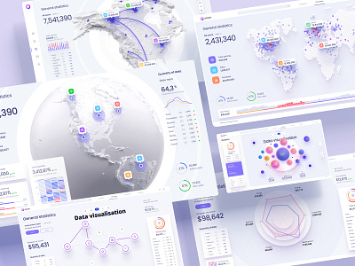 Figma library for dashboards and presentation 3d animation app branding chart dashboard dataviz design desktop graphic design illustration infographic logo motion graphics statistic template ui