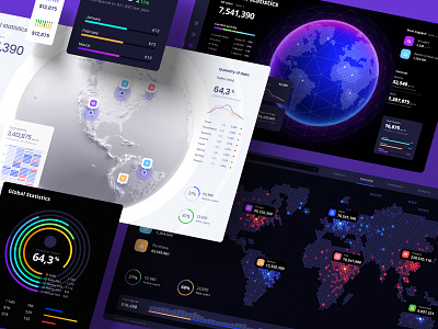 Datavisualization kit for dashboards and presentation chart cloud code component dashboard dataviz design design system desktop figma illustration infographic library pitch presentation saas service statistic template ui kit