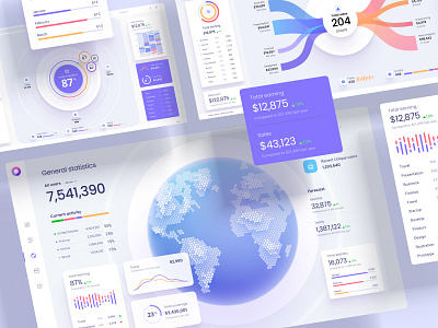 Orion UI kit - Charts templates & infographics in Figma 3d animation branding chart dashboard dataviz design desktop graphic design illustration infographic logo motion graphics statistic template ui