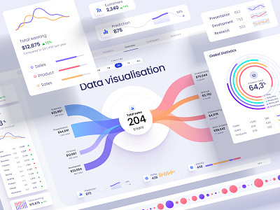 Ready-to-use templates for data presentation 3d animation branding chart dashboard dataviz design desktop graphic design illustration infographic logo motion graphics statistic template ui