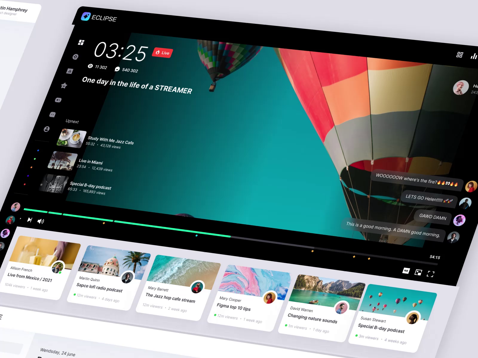 Eclipse - Figma dashboard UI kit for data design web apps