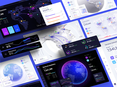 Orion UI kit - Charts templates & infographics in Figma analytic chart components dashboard dataviz design system desktop figma library global data globe hex hexagons infographic local map planet statistic template trend widgets