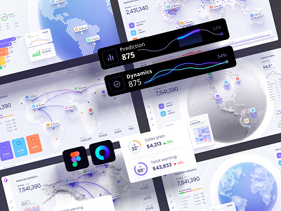 Orion UI kit - Charts templates & infographics in Figma dashboard no code template