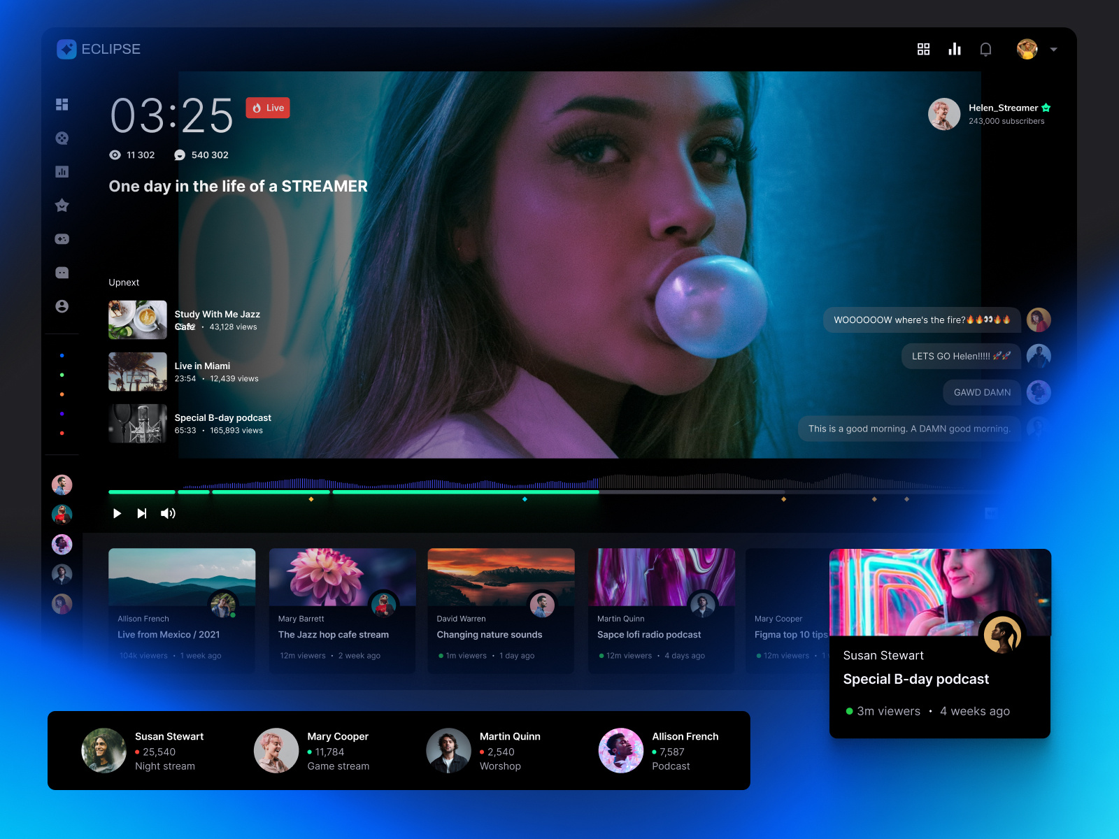 Service templates for video streaming