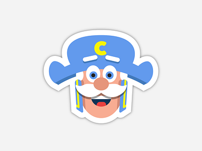 Cap'n Crunch Sticker illustration sticker