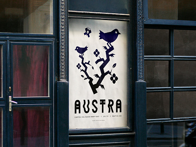 Austra Poster austra bird design illustration poser typography