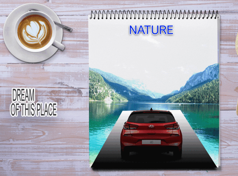 nature art brush car cofee color graphic design lake mountan nature photoshop picture